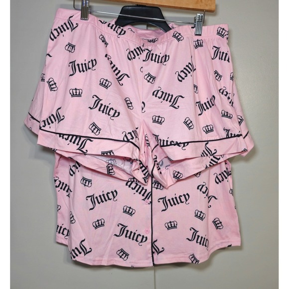 Pink Pajamas Juicy Couture Pajama Sleepwear Short Loungewear Size L NWT - Picture 5 of 10